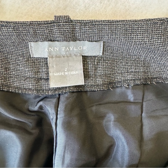 Ann Taylor Gray Wool Blend Business Pant Suit Blazer | Wide Leg Pants Size 2 - Picture 6 of 14